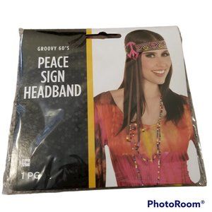 NWT Hippie Peace Sign Headband, Size OS